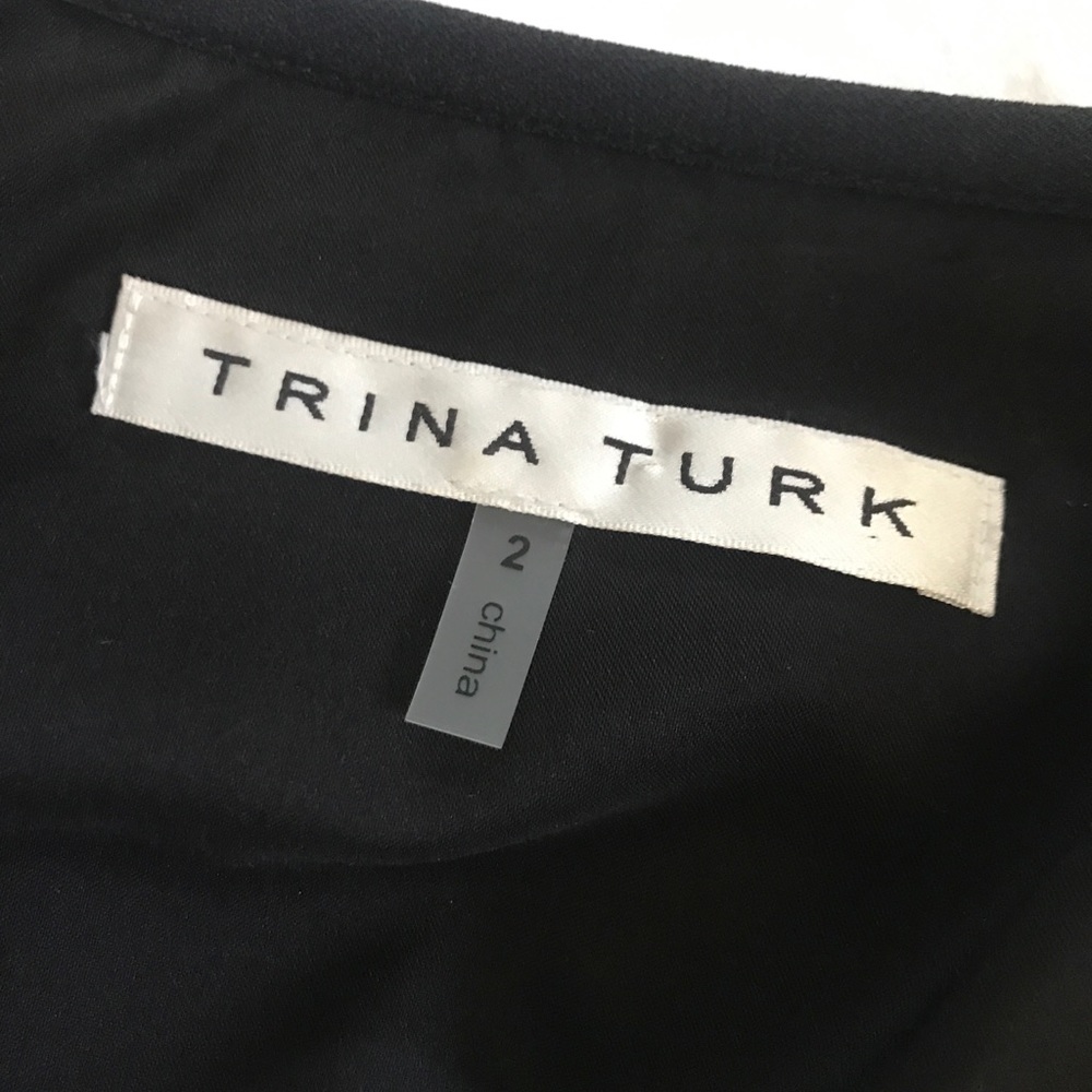 Trina Turk Dress with peacock sequin sleeves - Picture 3 of 3